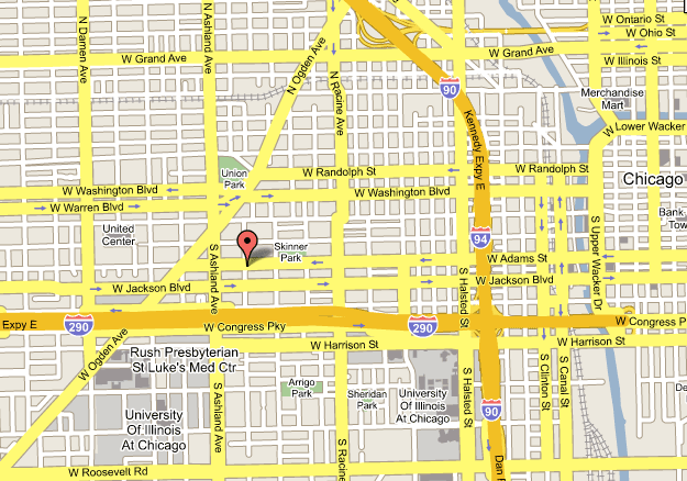 Map of Whitney Young High School